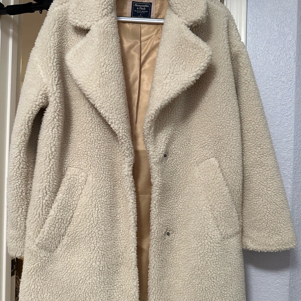 Abercrombie & Fitch Beige Teddy Jacket